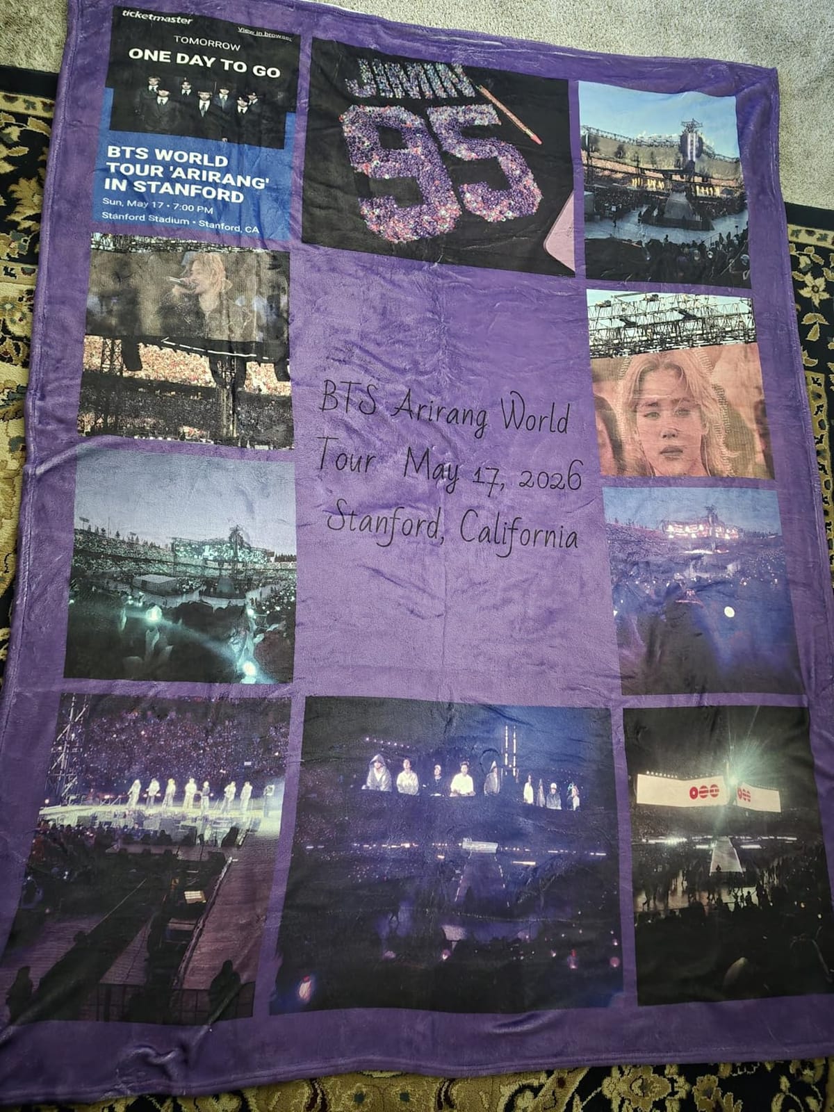Printwoo Custom Blanket with Picture Text Customized Throw Personalized, Customizable, Photo Blankets Customize Gifts for Mom, Dad, Couple, Girlfriend, Boyfriend, Wife, Husband, D10 Photos-1 customer photo 2