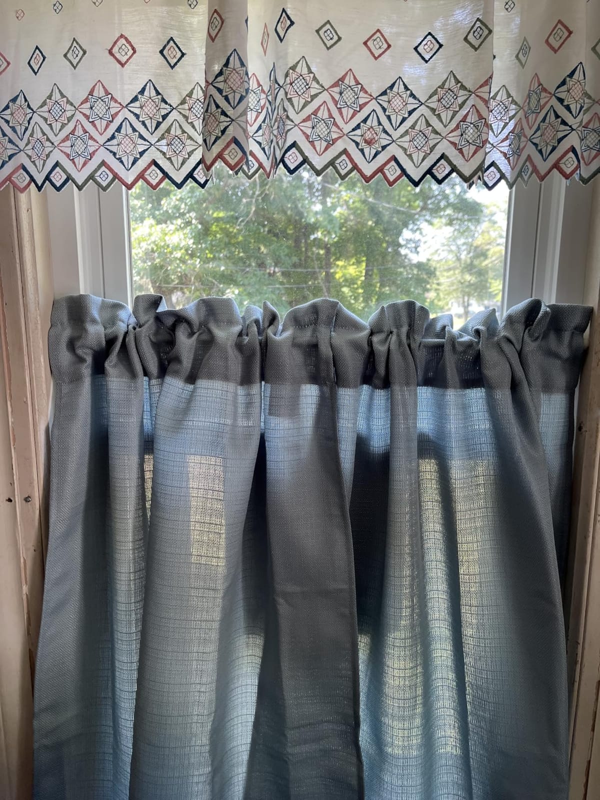 Chyhomenyc Dark Grey Curtains 30 Inch Length 2 PCS, Faux Linen Textured customer photo 1