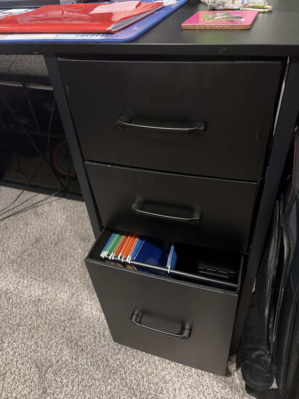 SEDETA 58'' L Shaped Computer Office Desk with 3 Drawers and Bookshelf customer photo 1