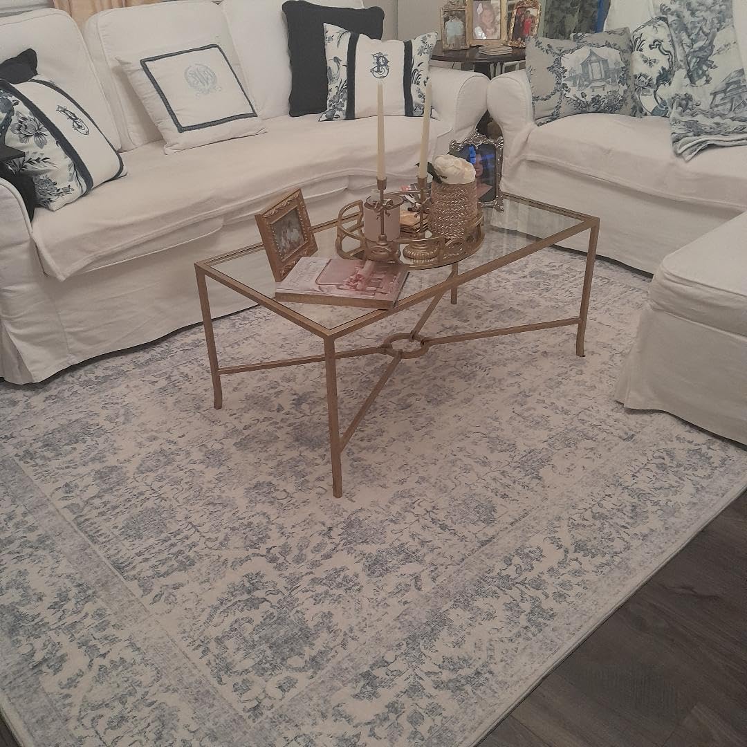 PureCozy Sage Green Area Rug 6x9 Vintage Floral customer photo 1