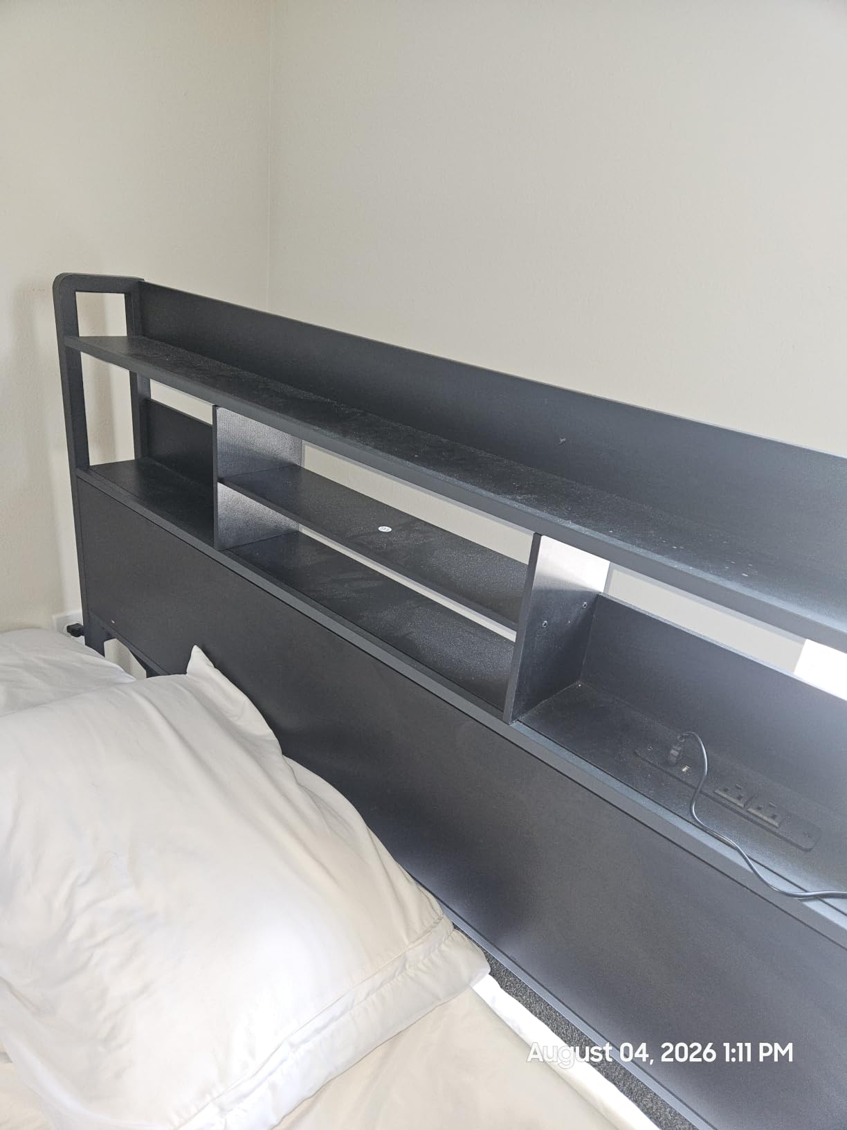 Furnulem Queen Bed Frame with Storage Headboard and LED Lights, 2 Drawers customer photo 1
