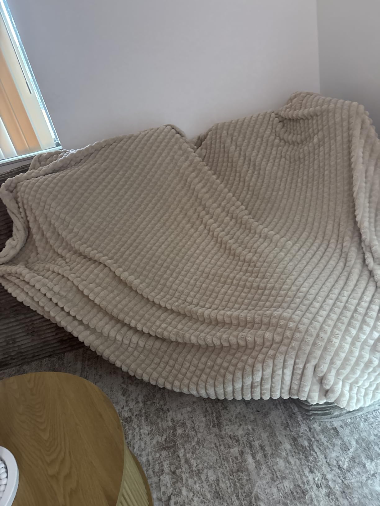 PHF Luxury Soft Fleece Blanket King Size for Bed No-Shed Oak 108