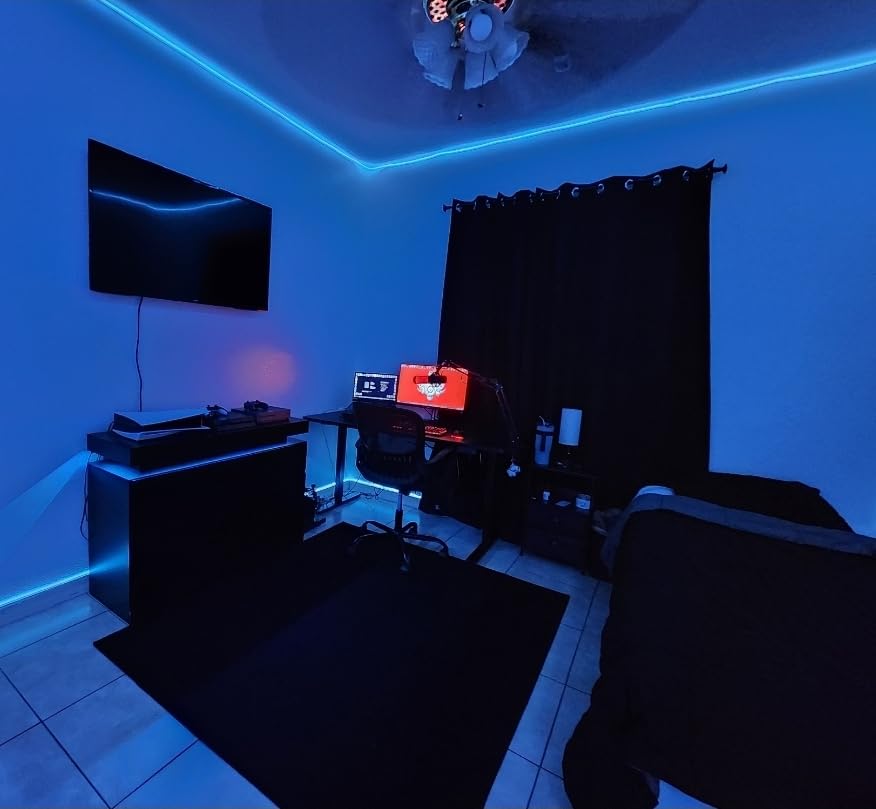 SILFU Neon Rope Lights, 50FT RGB LED Strip Lights | Waterproof IP67 LED Lights for Bedroom, DIY Design, Music Sync, 44Key Remote Control, Multiple Modes for Bedroom,Decoration customer photo 1