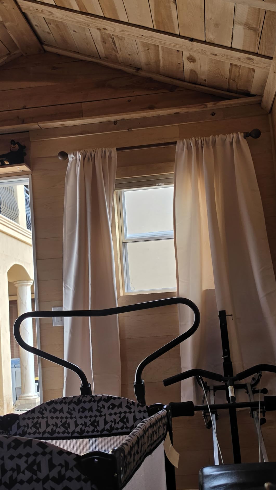 Simplebrand Ava Grey 36 Inch Long Tier Curtains 2 Panels for Small Window customer photo 1
