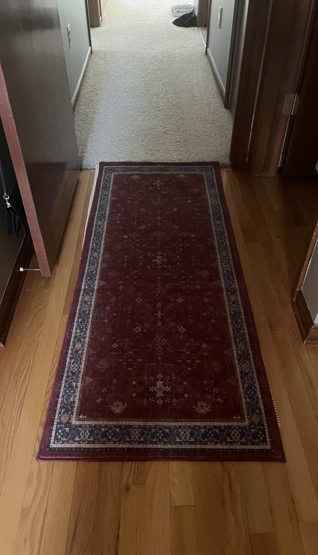 Washable Navy Blue Living Room Rug, 8x10 Area Rug For Bedroom, Dining Room Rugs for Under Table - Low Pile Non-Slip Rubber Backing Stain Resistant Rug - Aethestic Boho Home Decor (8x10 Navy Blue) customer photo 2