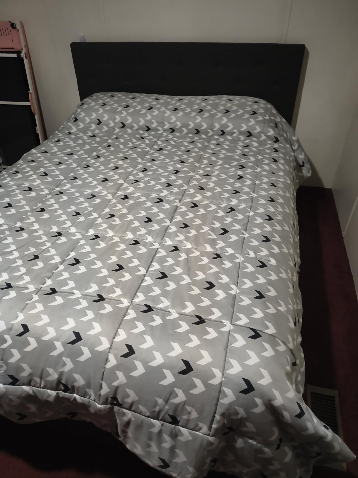 Allewie Full Size Storage Bed Frame with 4 Underbed Drawers, Upholstered Platform Bed with Adjustable Headboard, Square Button Tufted, Easy Assembly, Noise-Free, No Box Spring Needed, Beige customer photo 1