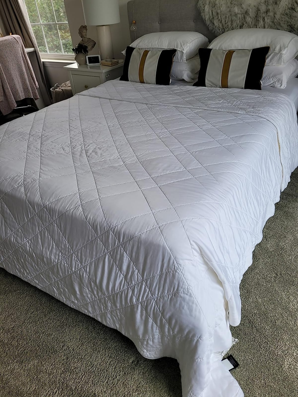 LUXOME Lightweight Blanket | 100% Rayon (Viscose) from Bamboo Fabric & Fill | Full/Queen - 86