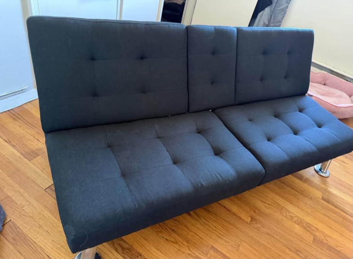 Shahoo Convertible Folding Futon Sofa Bed,Upholstered Sleeper Loveseat customer photo 1