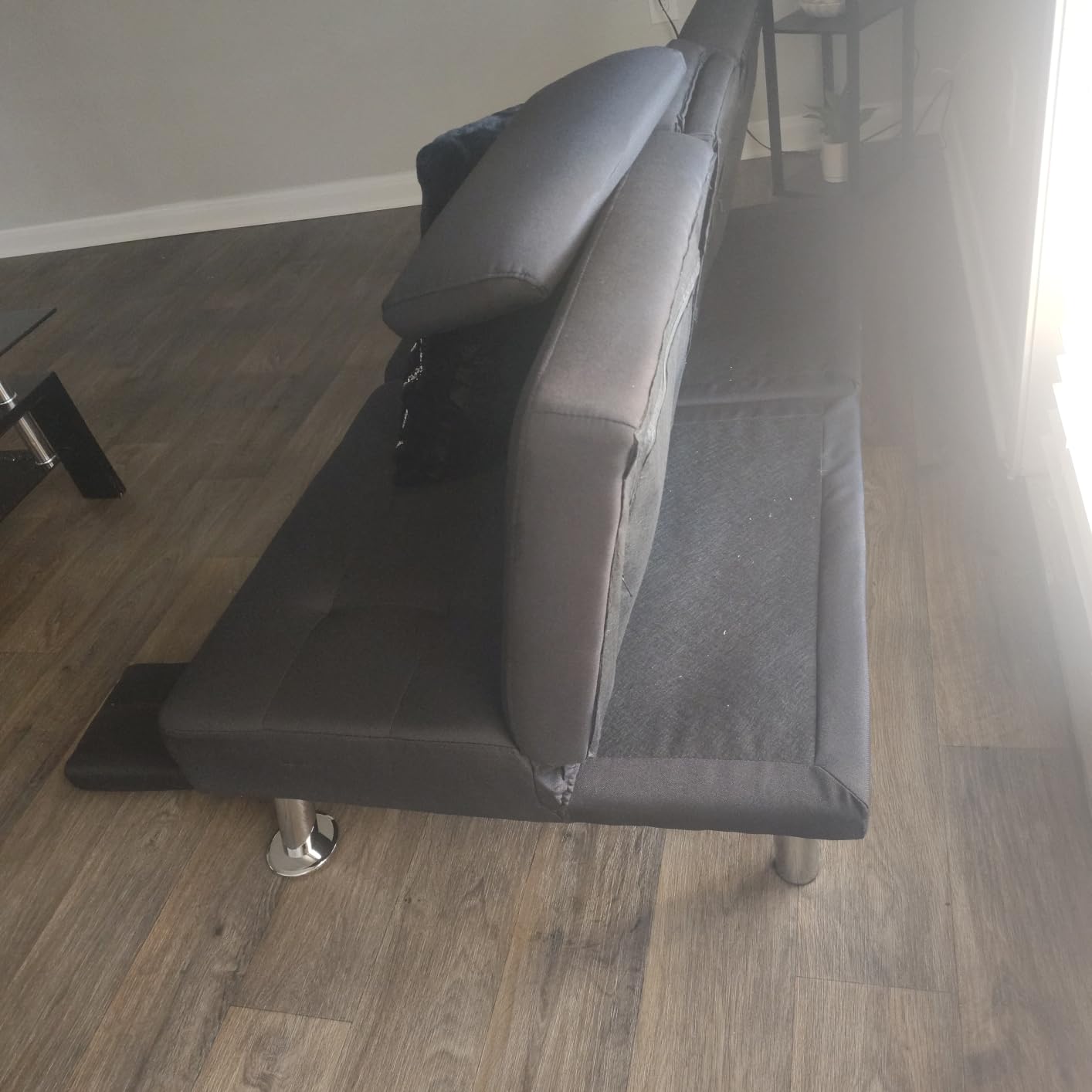Shahoo Convertible Folding Futon Sofa Bed,Upholstered Sleeper Loveseat customer photo 2