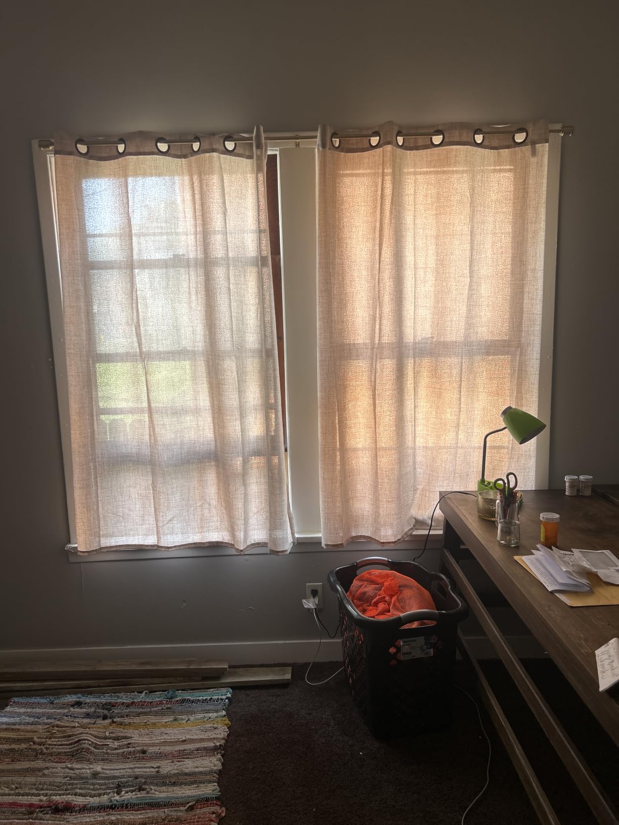 YoungsTex Linen Curtains 63 Inch Length 2 Panels Set Light Filtering customer photo 1