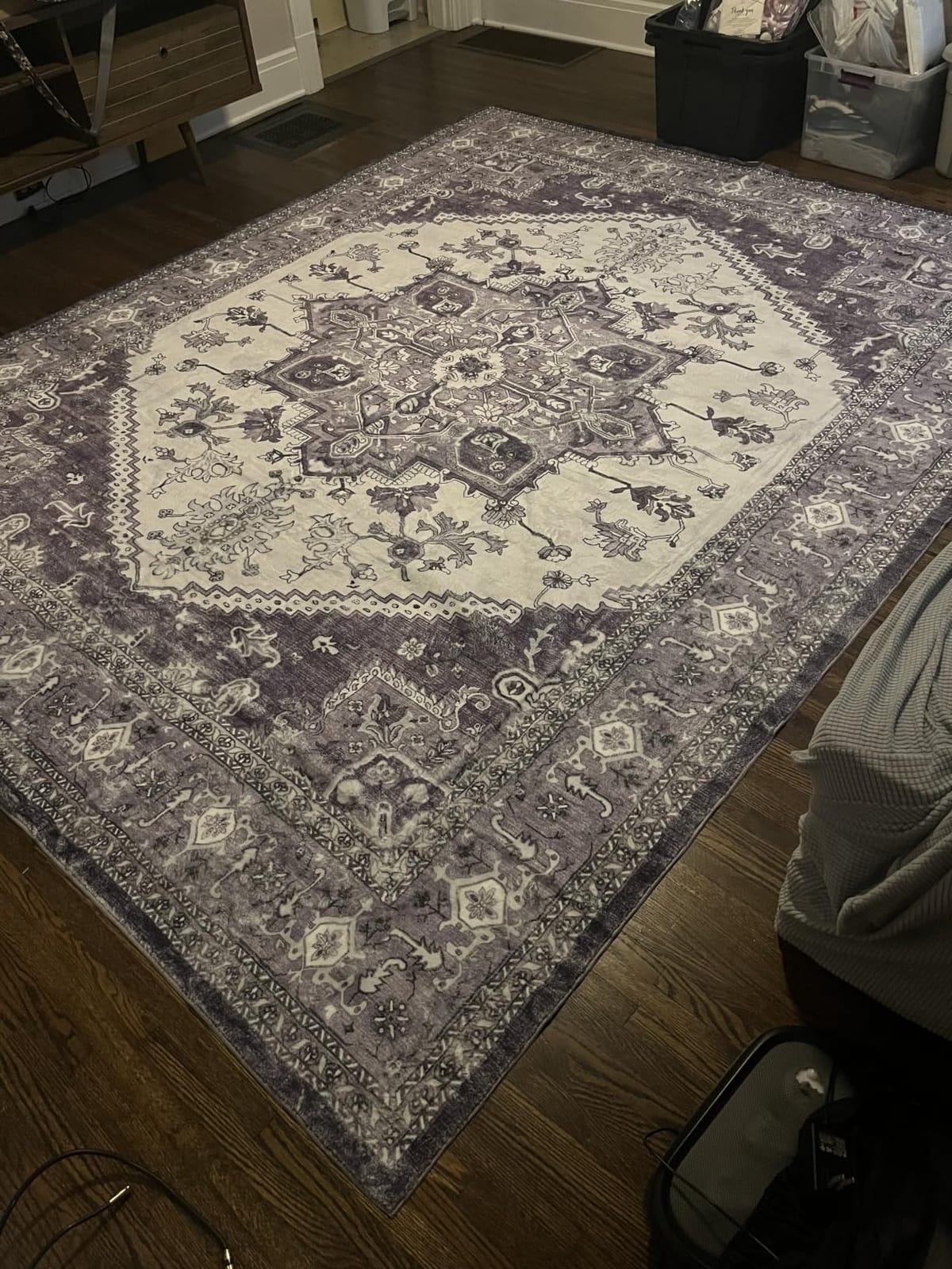 OPPODREAM Soft Area Rugs 8x10, Persian-Inspired Washable Rug, Blue & Gold customer photo 1