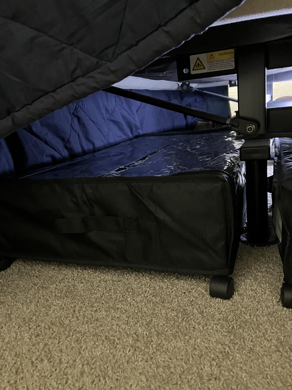 Molutsody Under Bed Storage with Wheels, 2-Pack Underbed Storage Containers with Clear Lids, Under Bed Shoe Storage Organizer, Rolling Under the Bed Storage Bins for Clothes Shoes Blankets (Black) customer photo 2