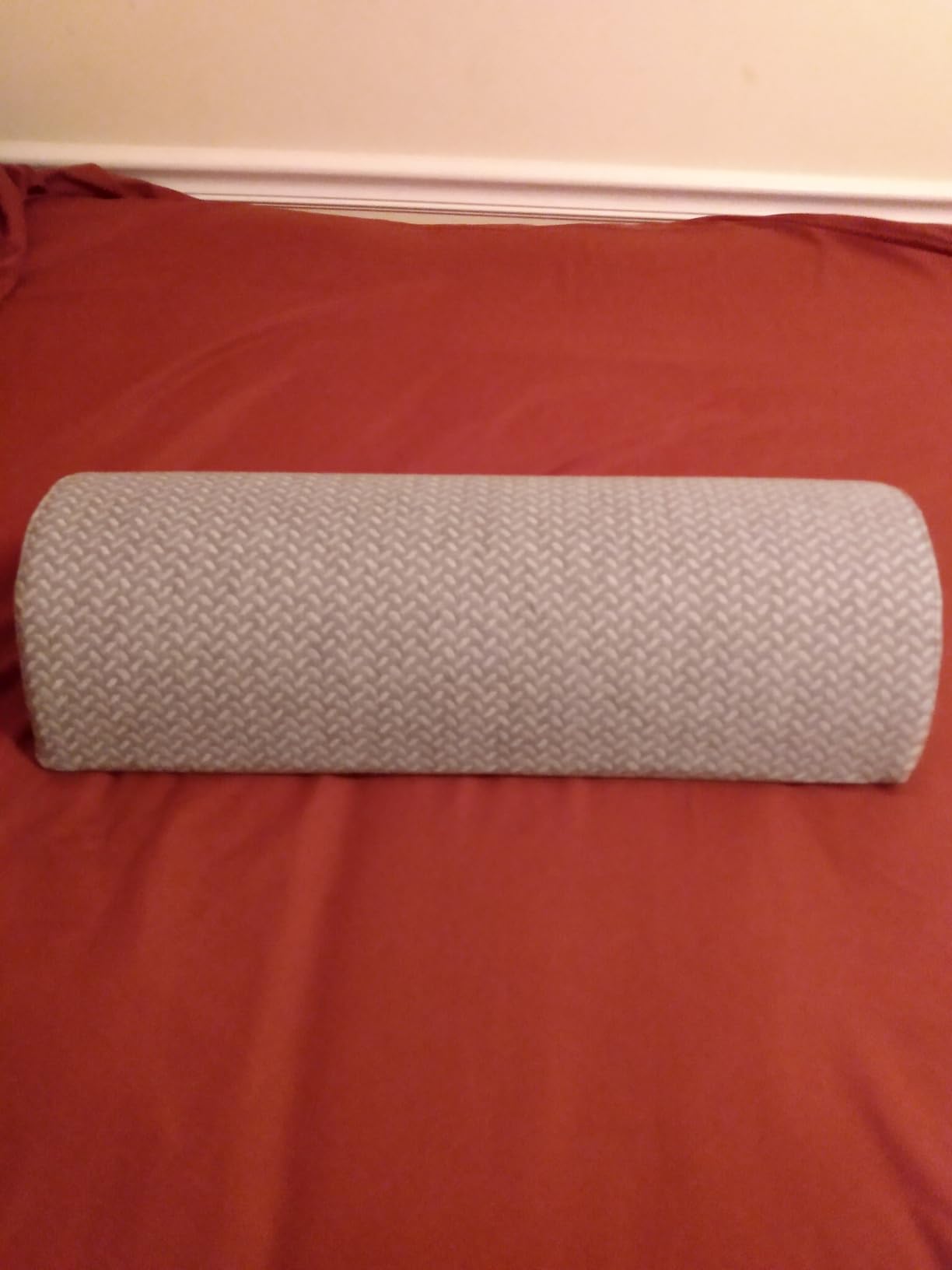 Knee Pillow for Back Sleeping Memory Foam Half Moon Bolster Pillow for Legs | Under Knee Support, Ankle & Foot Comfort Orthopedic Pillow for Side Sleepers (Grey, 20.4