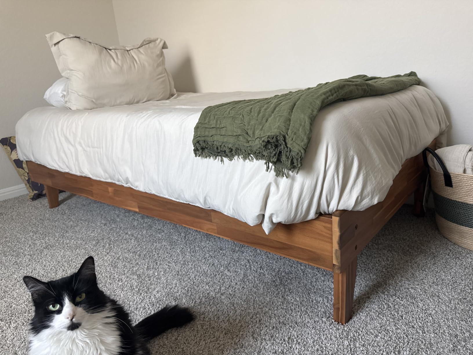 Bme Catherine Queen Bedframe Without Headboard, 800lbs - Dark Chocolate customer photo 2