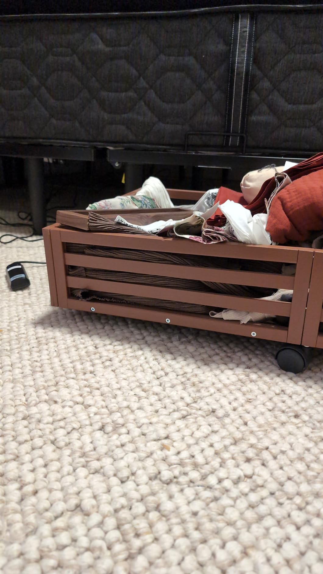 Under Bed Storage with Wheels, 2 Pack Bamboo Drawers for Shoes and Clothes customer photo 2