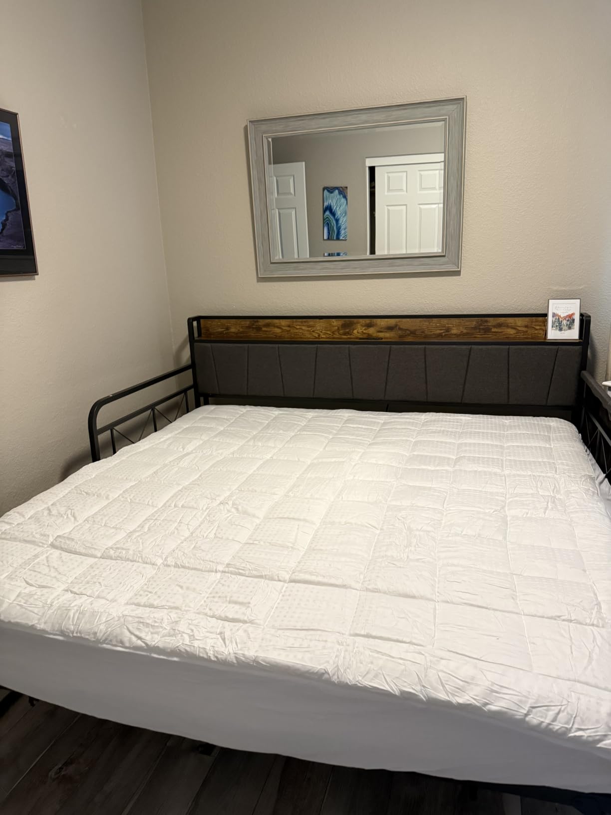 LIKIMIO Twin Daybed with Trundle, Twin Bed Frames, Grey/Brown customer photo 1
