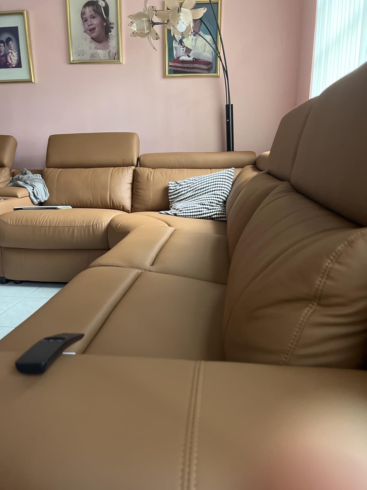 Power Reclining Sectional, Sectional Recliner, Leather Reclining Sectional customer photo 2