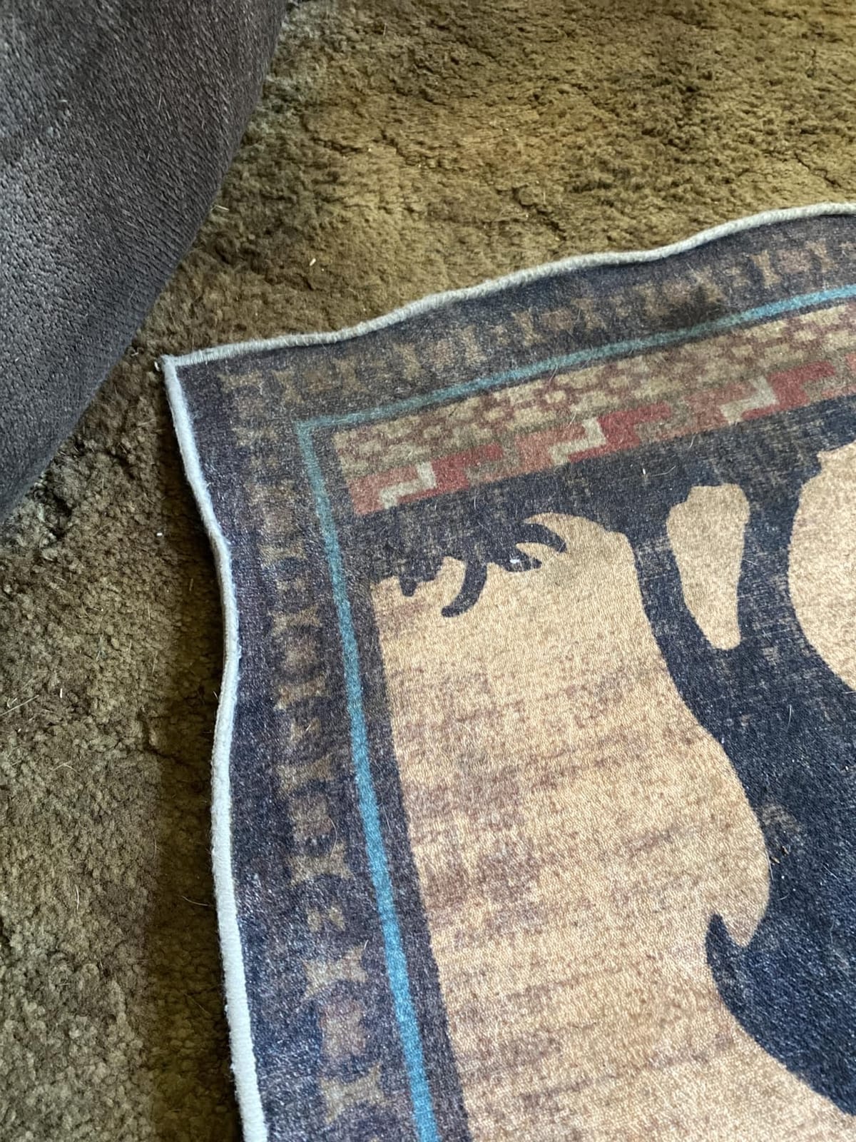 YIHOUSE Washable Rustic Cabin Area Rugs 5x7 Brown customer photo 2