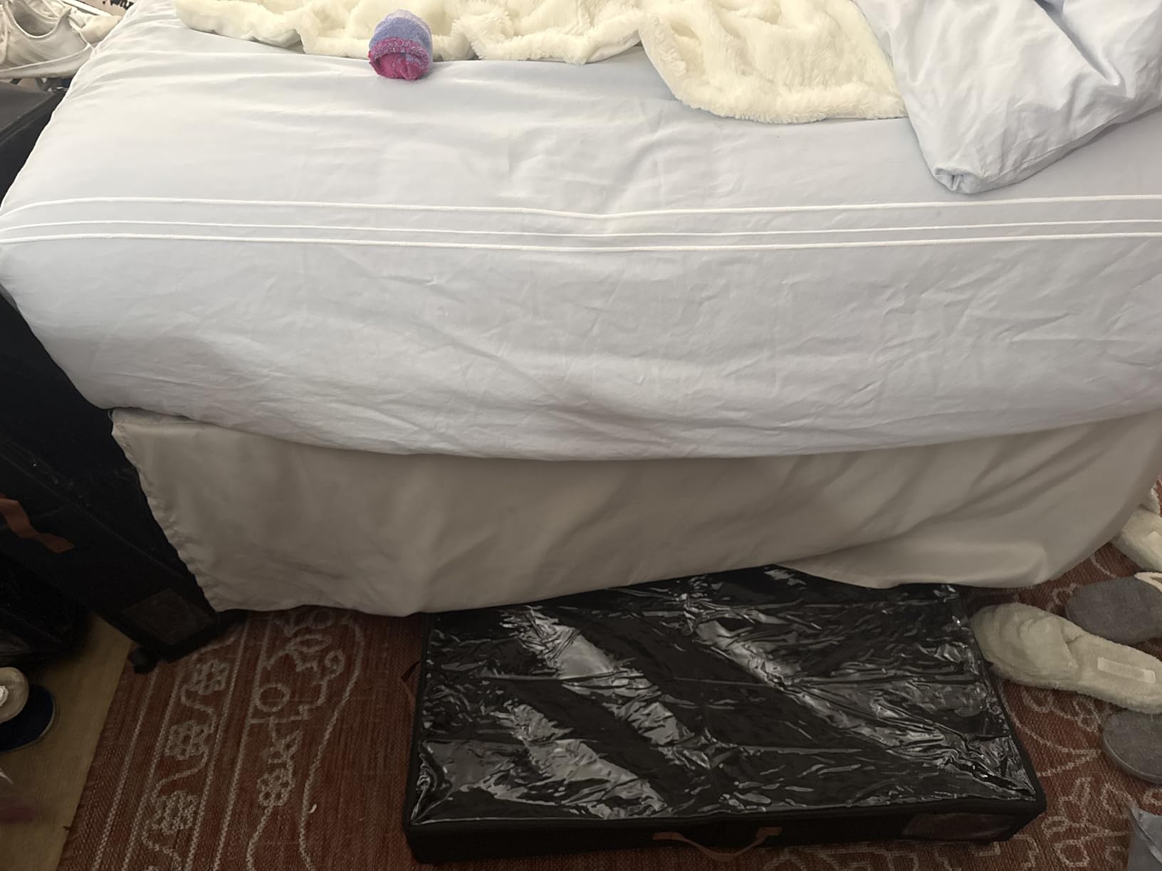 Under Bed Storage with Wheels,2-Pack Under Bed Storage Containers with Clear Lids,XXL Large Under the Bed Storage Organizer Bins With Handles,Space Saving Design for Clothes,Shoes,Books-Black customer photo 2