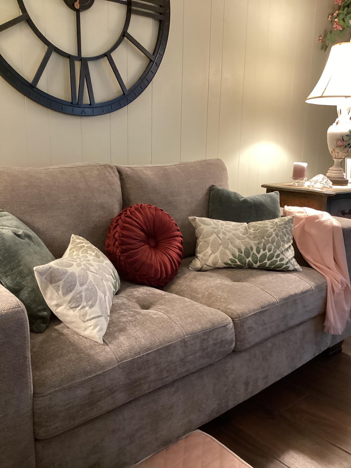 WorthFurni Sofas for Living Room, Chenille Loveseat Couch Set, Small Modern Sofa, USB Charging, Removable Sofa Cover,Solid Wood Frame, Easy to Install(89inch,White) customer photo 2
