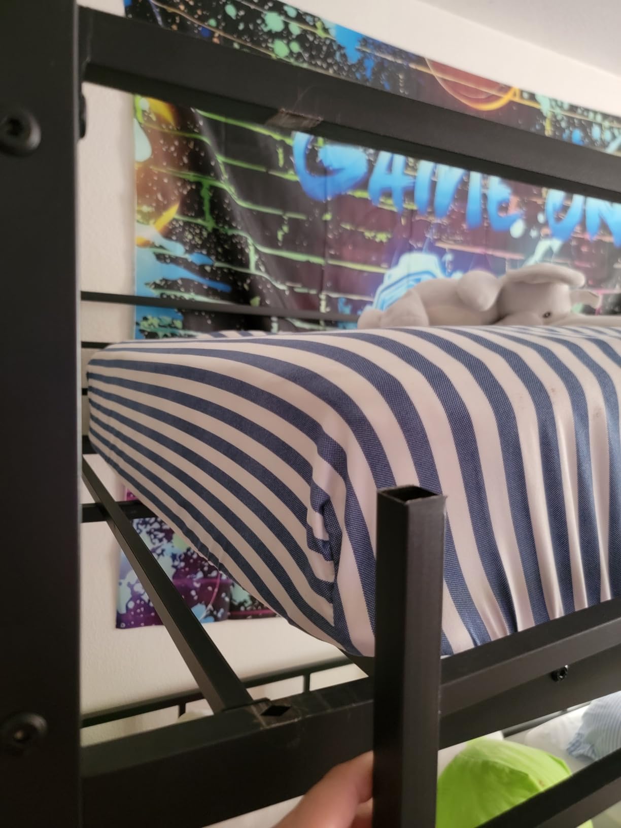 Bellemave Triple Bunk Bed for Kids, Detachable Twin Over Twin Over Twin Metal Bunk Bed with Guardrails, Ladder & Storage, Converts to 3 Separate Twin Beds, Easy to Assemble (3 Bunk Beds for Kids) customer photo 1