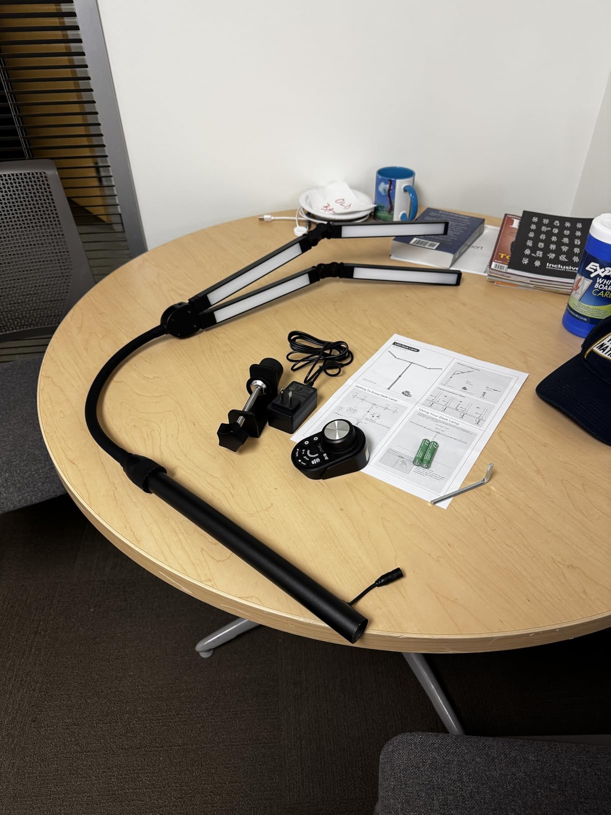 Adjustable LED Desk Lamp with Clamp & Remote, Wide 4-Head customer photo 1