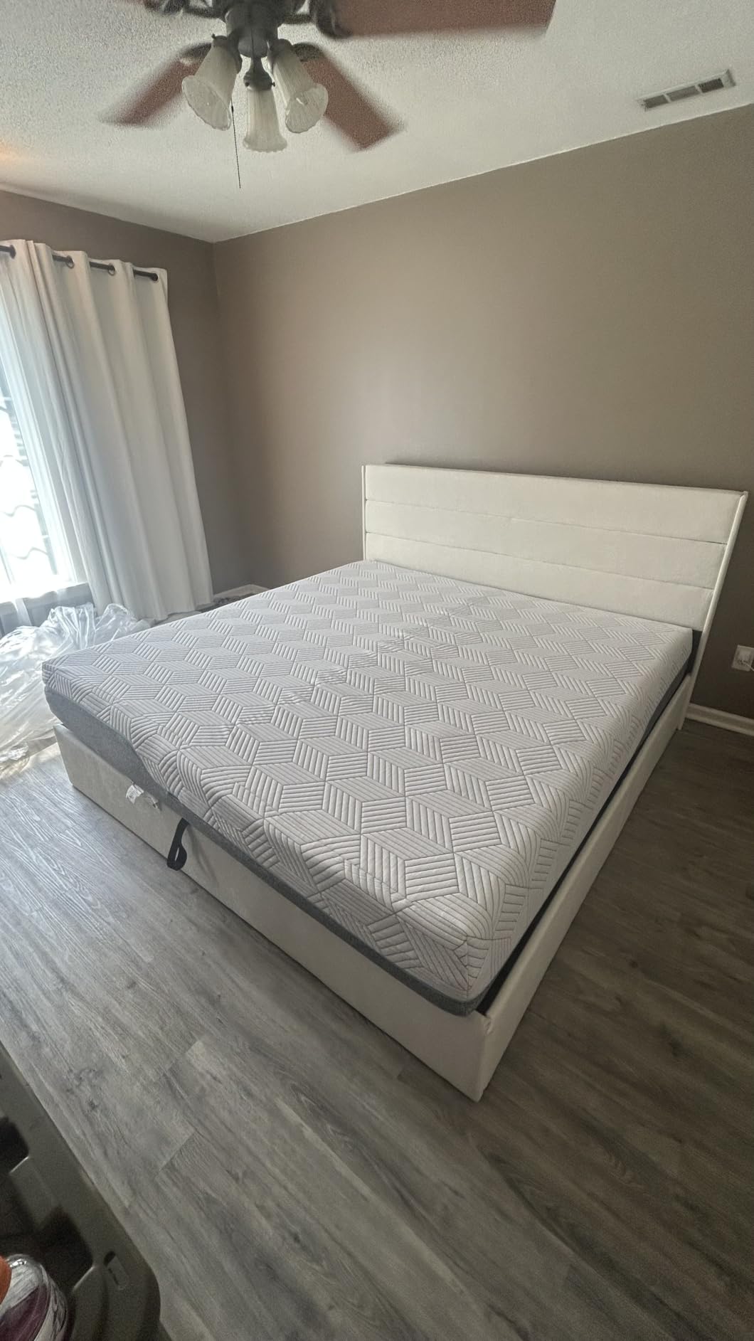 FATHOM Firm Queen Mattress 12 Inch Memory Foam Mattress Queen Size Bed in a Box for Back Pain Relief and Cool Sleep with Gel Foam and Removeable Fiberglass Free Cover, CertiPUR-US Certified customer photo 2