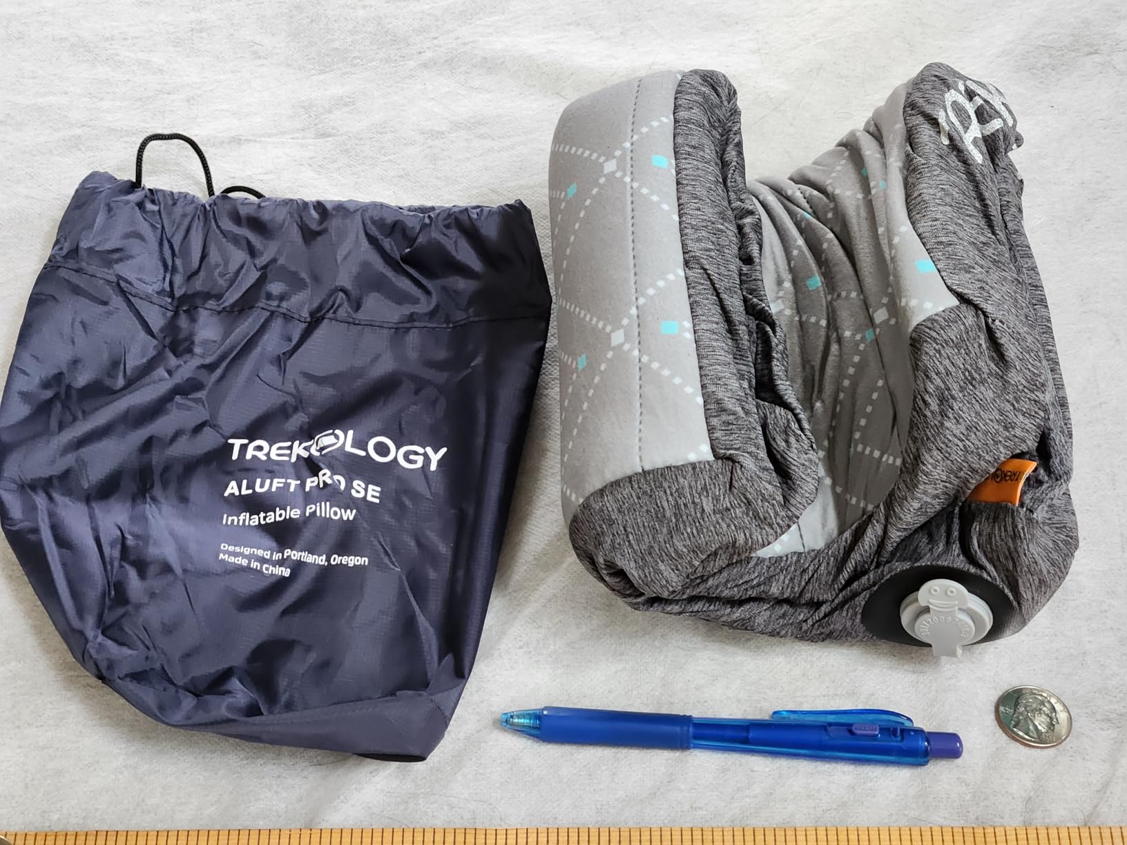 TREKOLOGY ALUFT Pro Inflatable Travel Pillow with Removable Foam-Padded Washable Cover customer photo 2