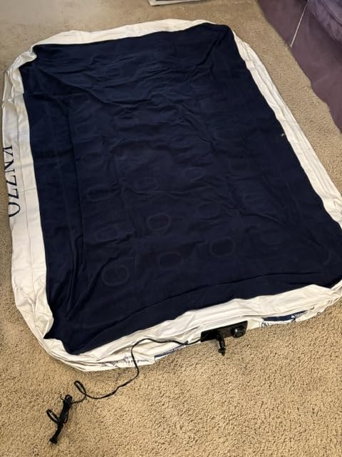 KNZZO Queen Air Mattress with Built in Pump, 18 Inch Inflatable Bed, 800lb | Blow Up Mattress, Advanced Coil-Beam Support, 3 Mins Inflation, 35% Thicker Pvc, Soft Waterproof Flocked Top, 10-Year Support customer photo 1