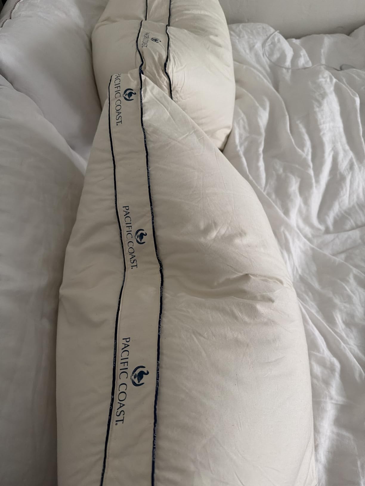 Pacific Coast Goose Feather and Down Bed Pillows for Side and Back Sleepers, King Size Set of 2, 100% Organic Cotton Fabric, Firm Pillows, Gusseted Pillows of Hotel Collection customer photo 2