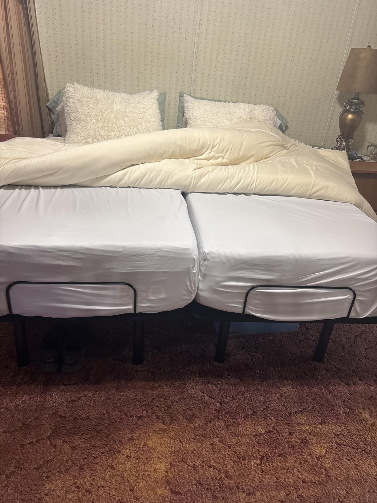 EGOHOME Split King Adjustable Bed Frame and 14