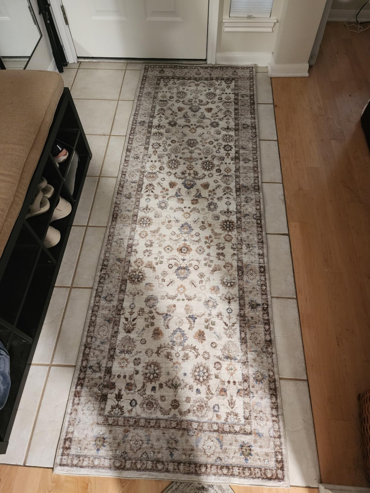 Washable Area Rugs for Living Room: 8x10 Bedroom Rug Non Slip Large Carpet | Low Pile Soft Faux Wool Non Shedding Lightweight Boho Area Rug for Dining Under Table Dorm Kids Playroom Nursery Home Office customer photo 2