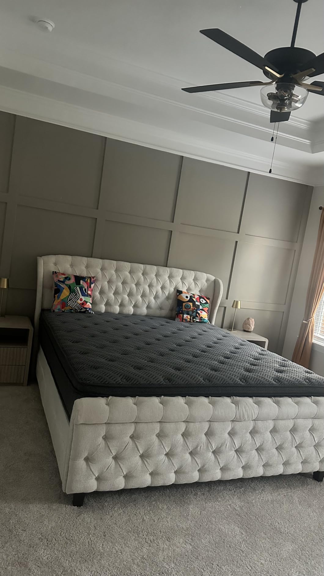 inight King Size Cooling Hybrid Mattress, 12 Inch Medium Firm, Pocket Coils customer photo 1