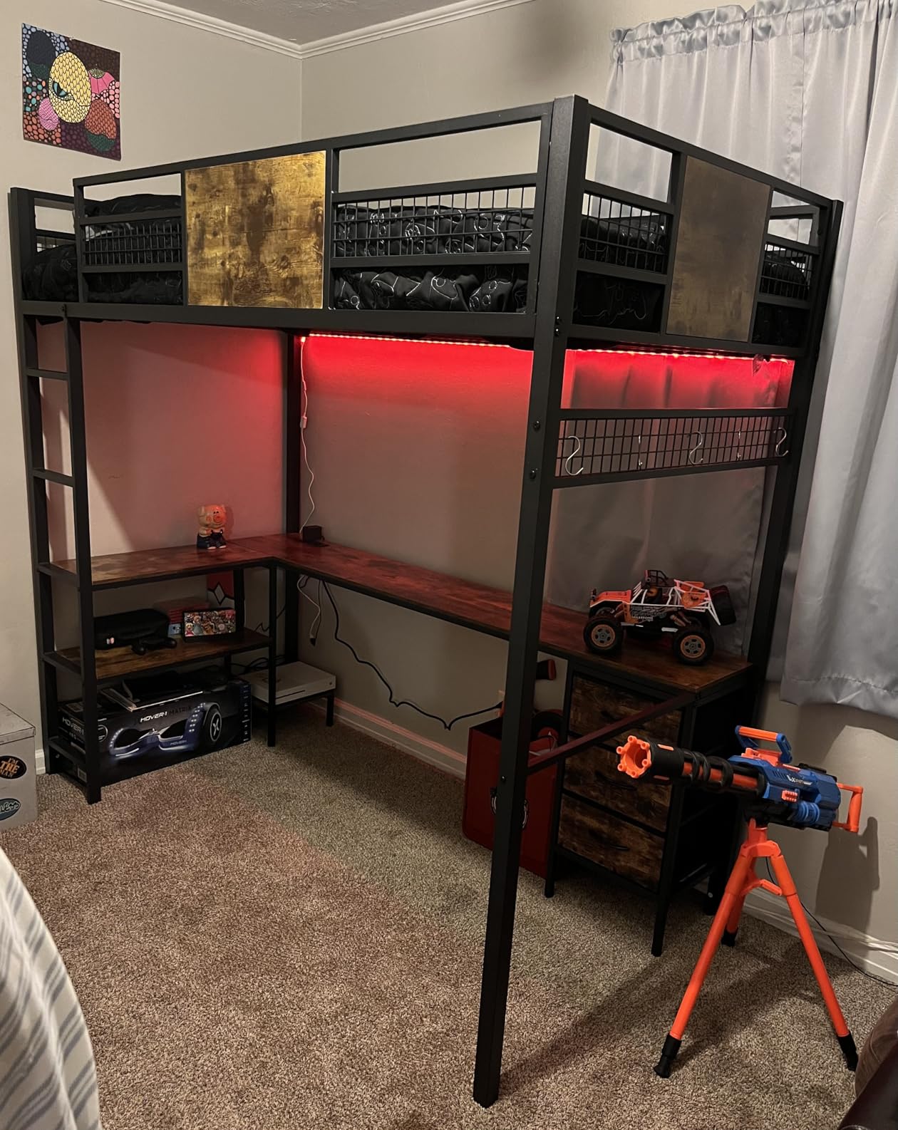 BTHFST Full Size Loft Bed with Desk and Storage Drawers, Space Saving customer photo 1