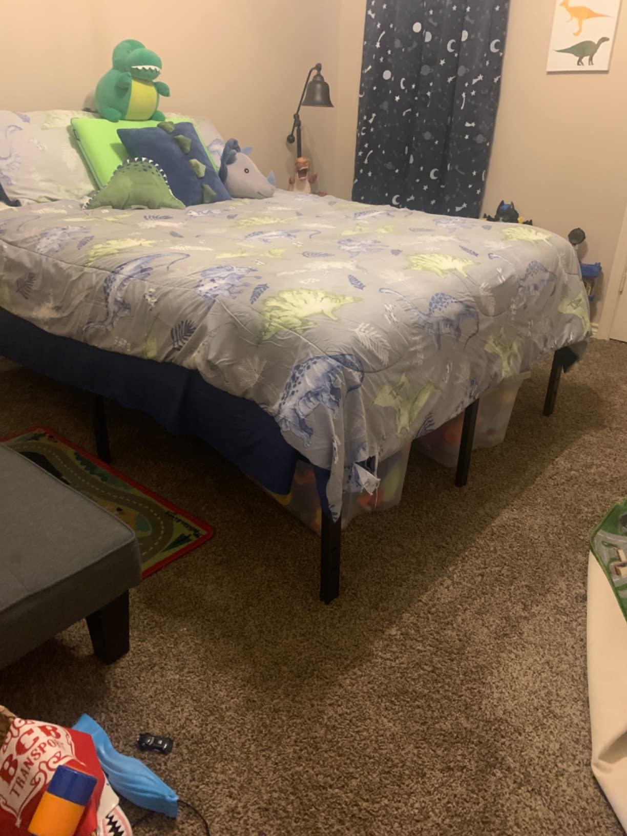 yookare 14 Inch Queen Platform Bed Frame - 3500 lbs Heavy Duty Metal Mattress Foundation with Safe Rounded Corners & Recessed Legs, Non-Slip Mattress Retainers, Noise Free, No Box Spring Needed customer photo 2