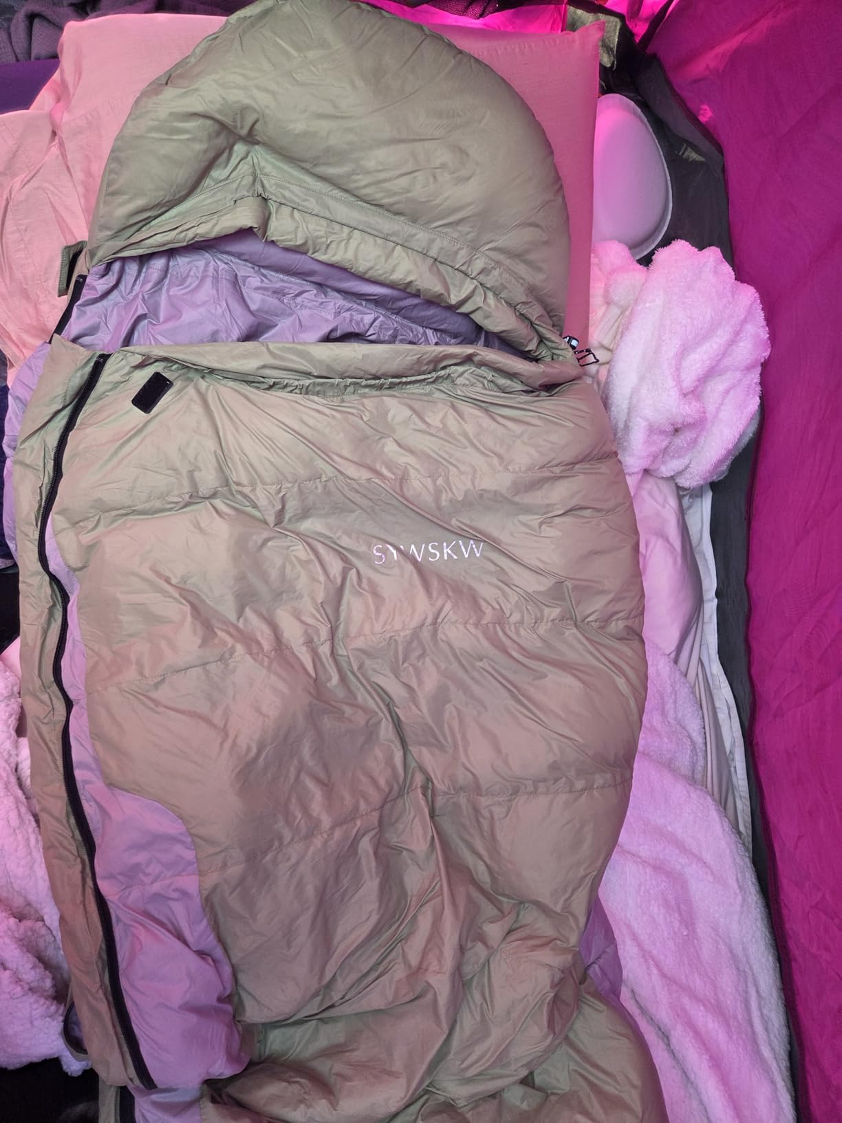 Ultralight Down Sleeping Bag with Pillow,15°F 32°F 46°F Sleeping Bag for Women,Men,Youth Backpacking,Hiking and Camping Outdoor with 680FP Duck Down customer photo 2