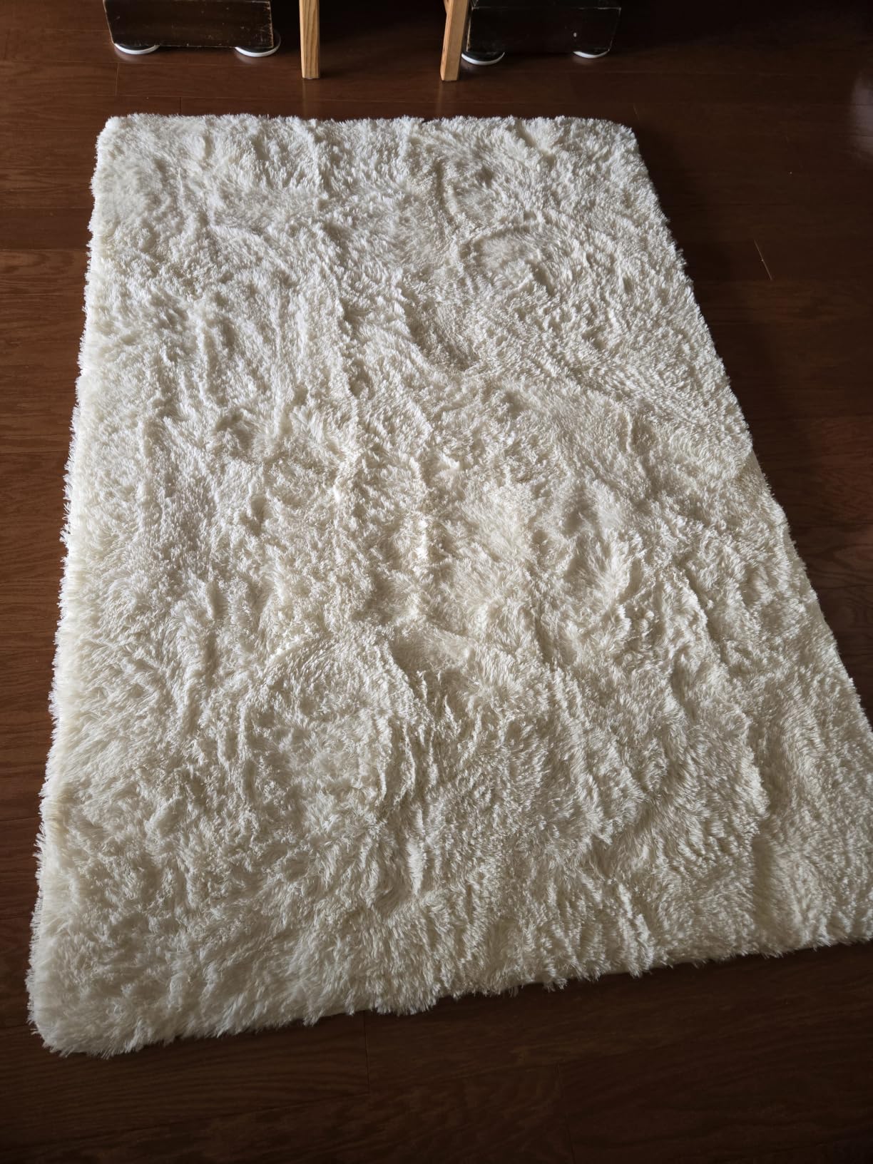 Ophanie Area Rugs for Bedroom, Christmas Upgrade Non-Slip Ivory Fluffy Soft Shag Living Room Carpet, Indoor Floor 4x6 Fuzzy Shaggy Plush Nursery Rug for Kids Dorm Decor with Over 99 pcs Pile fibers customer photo 2