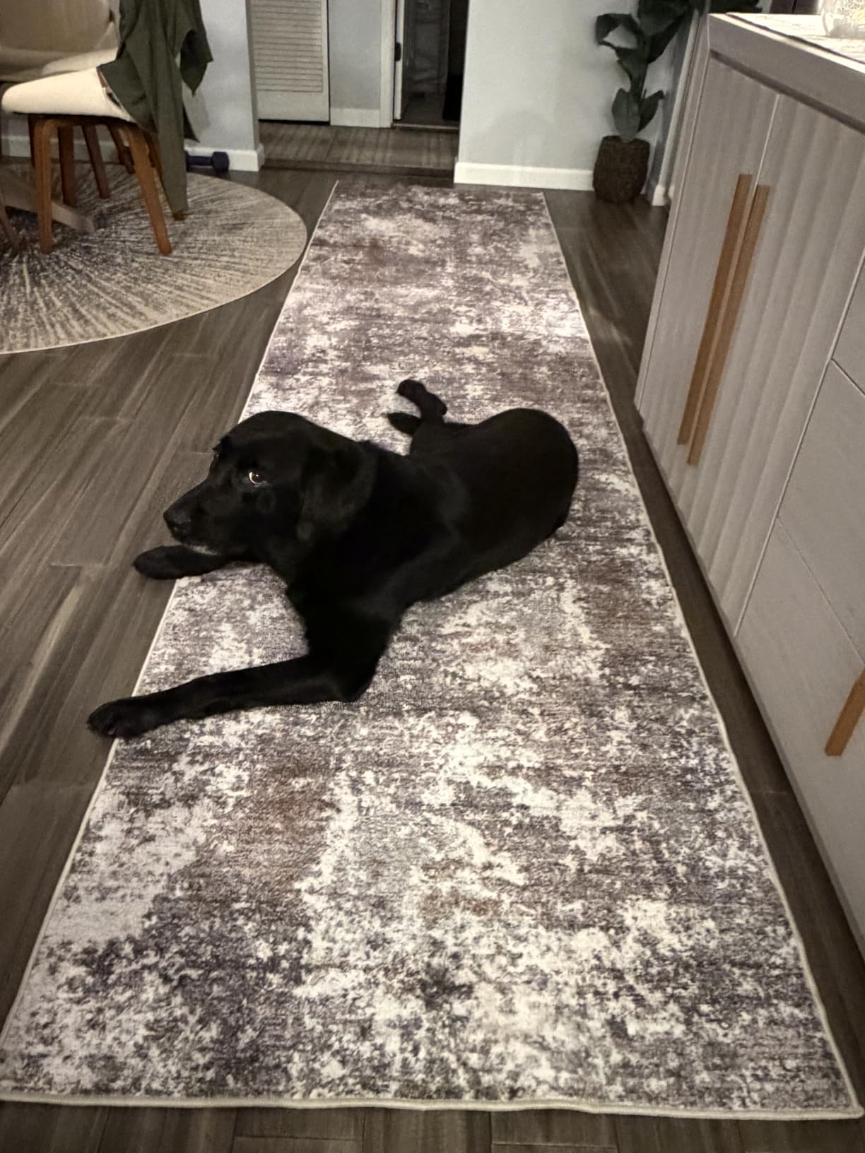 4-Piece Kitchen Rug Set with Runner – Washable Non-Slip Floor Mats for Sink,Entryway,Hallway,Bathroom – Modern Abstract Neutral Soft Throw Rugs(Brown Beige,2x3+2x4+2x5+2x6) customer photo 1