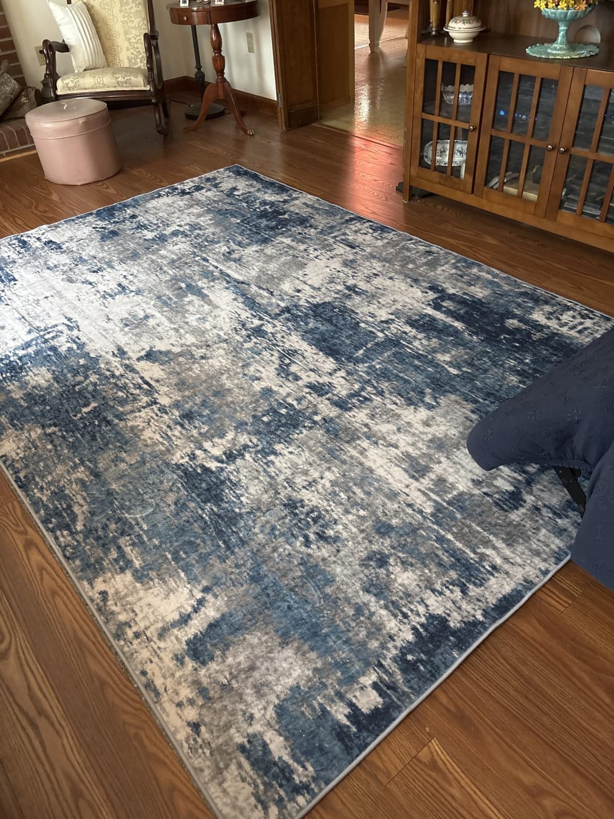 RELEANY Washable 6'x9' Abstract Area Rug for Living Room Black Gold customer photo 2