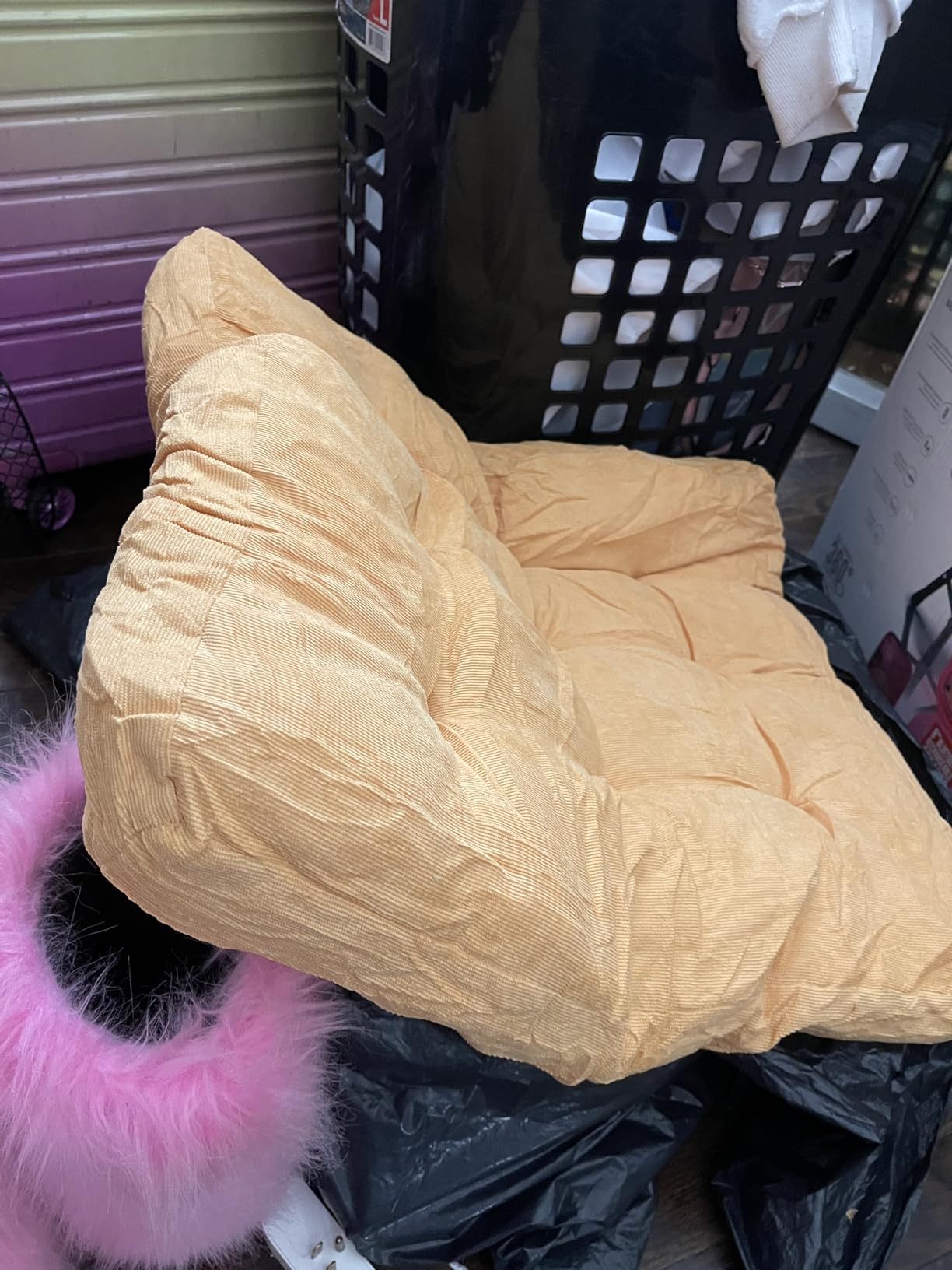 Floor Pillows Set Square Chair Cushion Pad Tufted Seat Cushions for Living Room Balconies Office Brown 18x18in customer photo 1