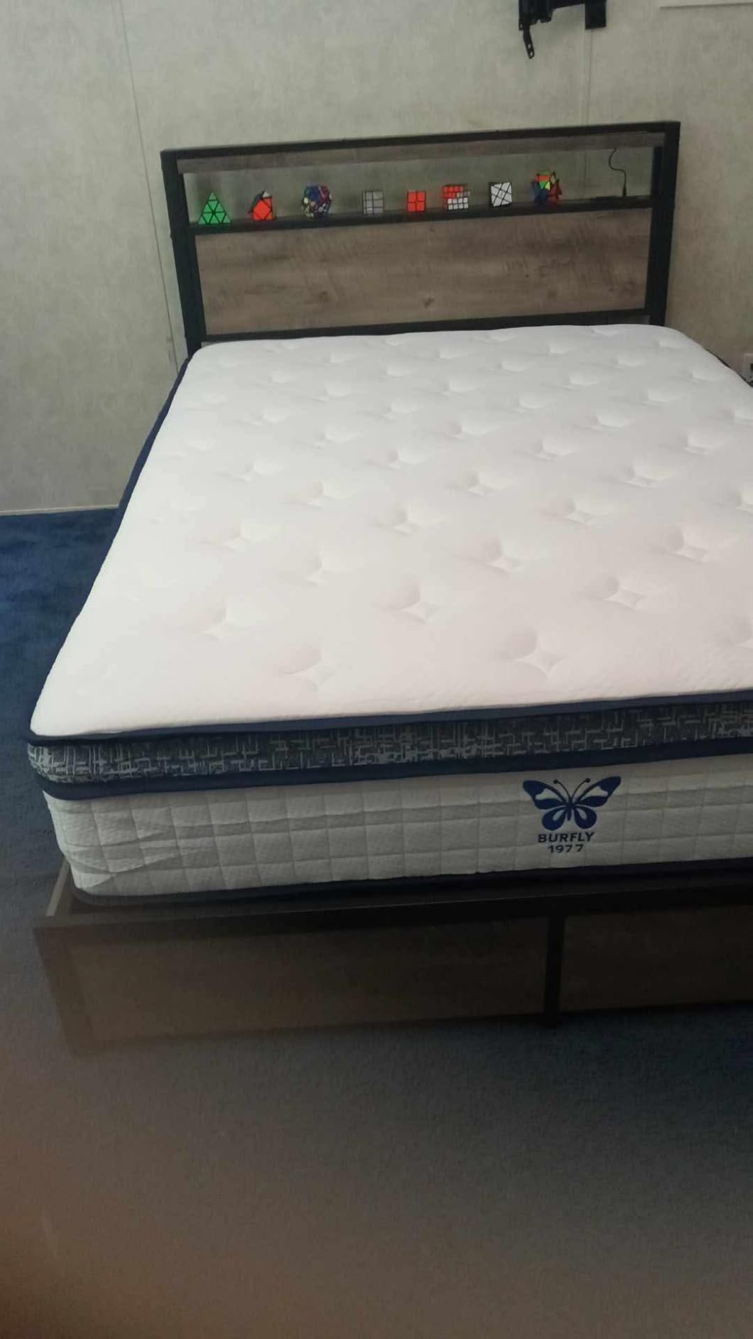 Queen Mattress, 12 Inch Hybrid with Memory Foam, Cooling Gel, Medium Firm customer photo 1