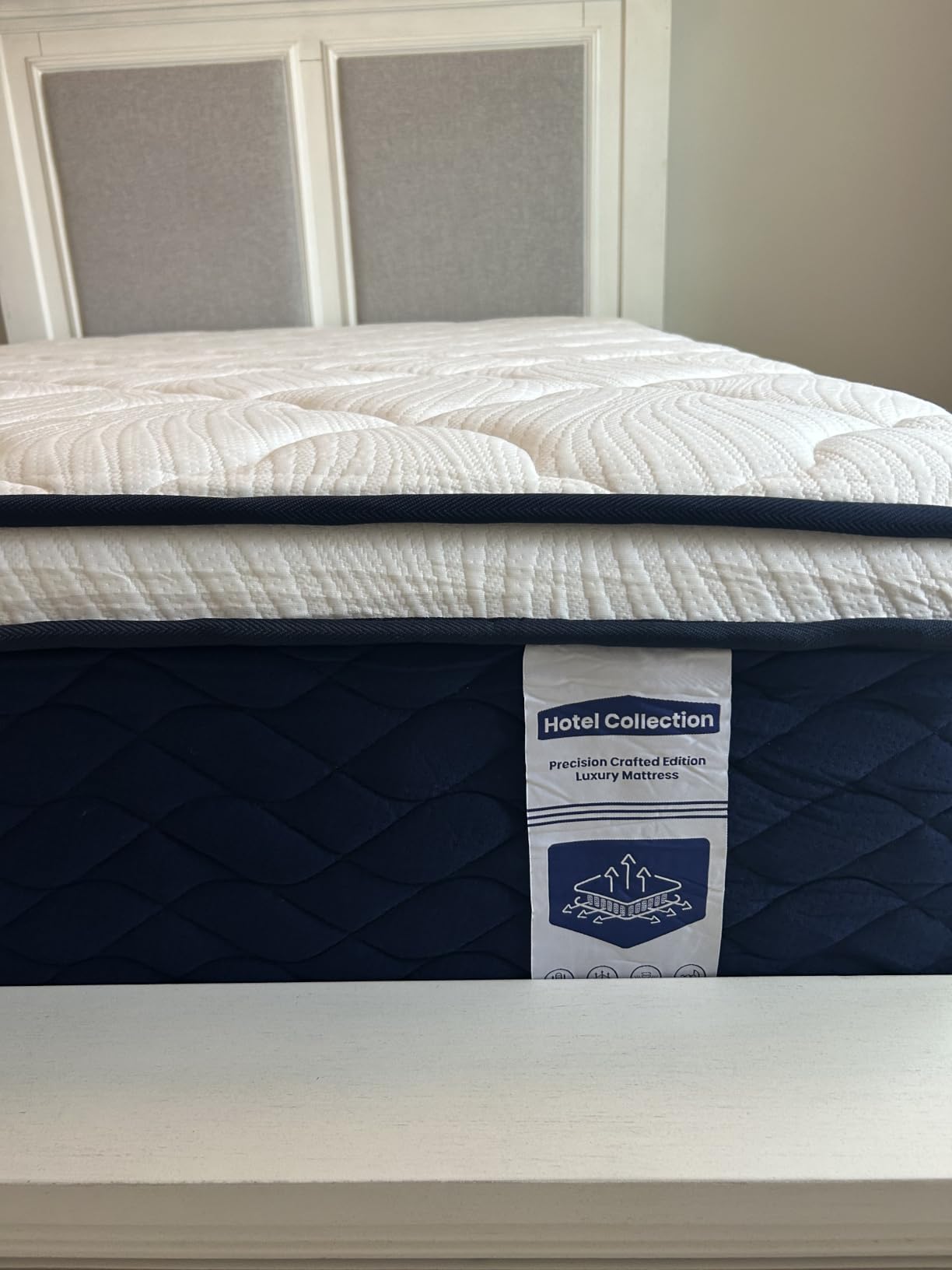 Medium Firm Queen Mattress 14 Inch - Hotel Collection Hybrid Mattress with 7-Zone Support for Spinal Alignment, Extra Back & Hip Support, Fiberglass-Free, CertiPUR-US Certified, 365-Night Trial customer photo 1