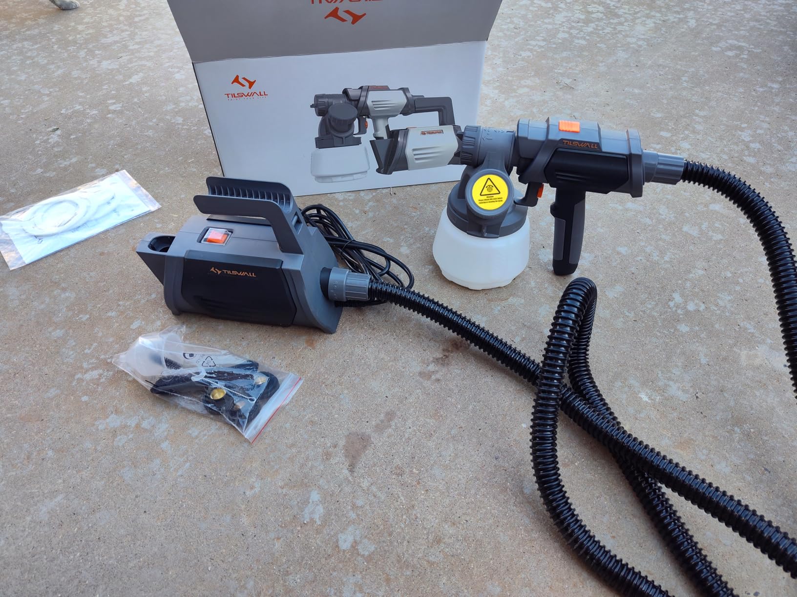 Tilswall Shark800 Paint Sprayer HVLP 800W Electric Spray Paint Gun, White customer photo 1