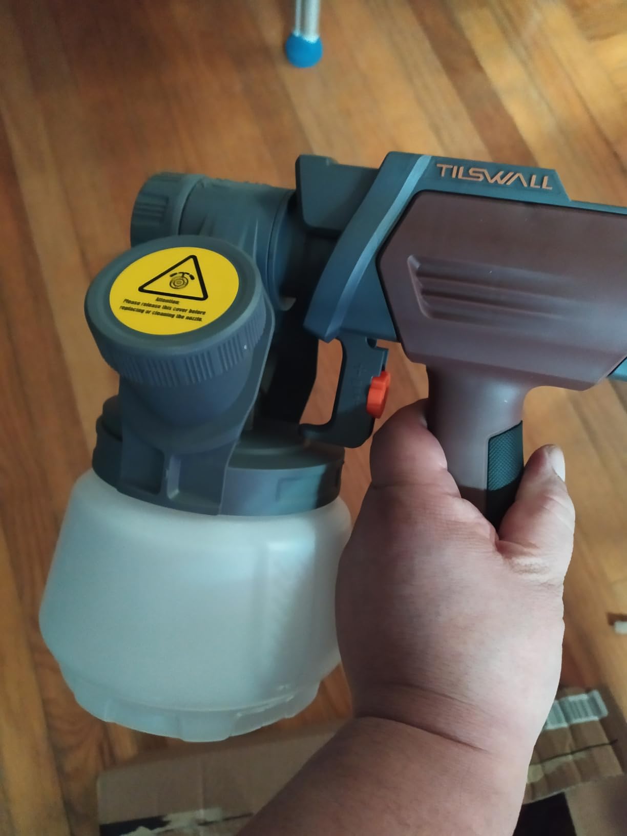 Tilswall Shark800 Paint Sprayer HVLP 800W Electric Spray Paint Gun, White customer photo 2