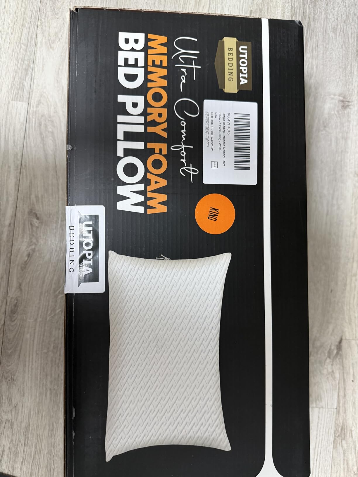 Utopia Bedding Shredded Memory Foam Pillow, Cooling Pillow, Queen, 1 Pack customer photo 1