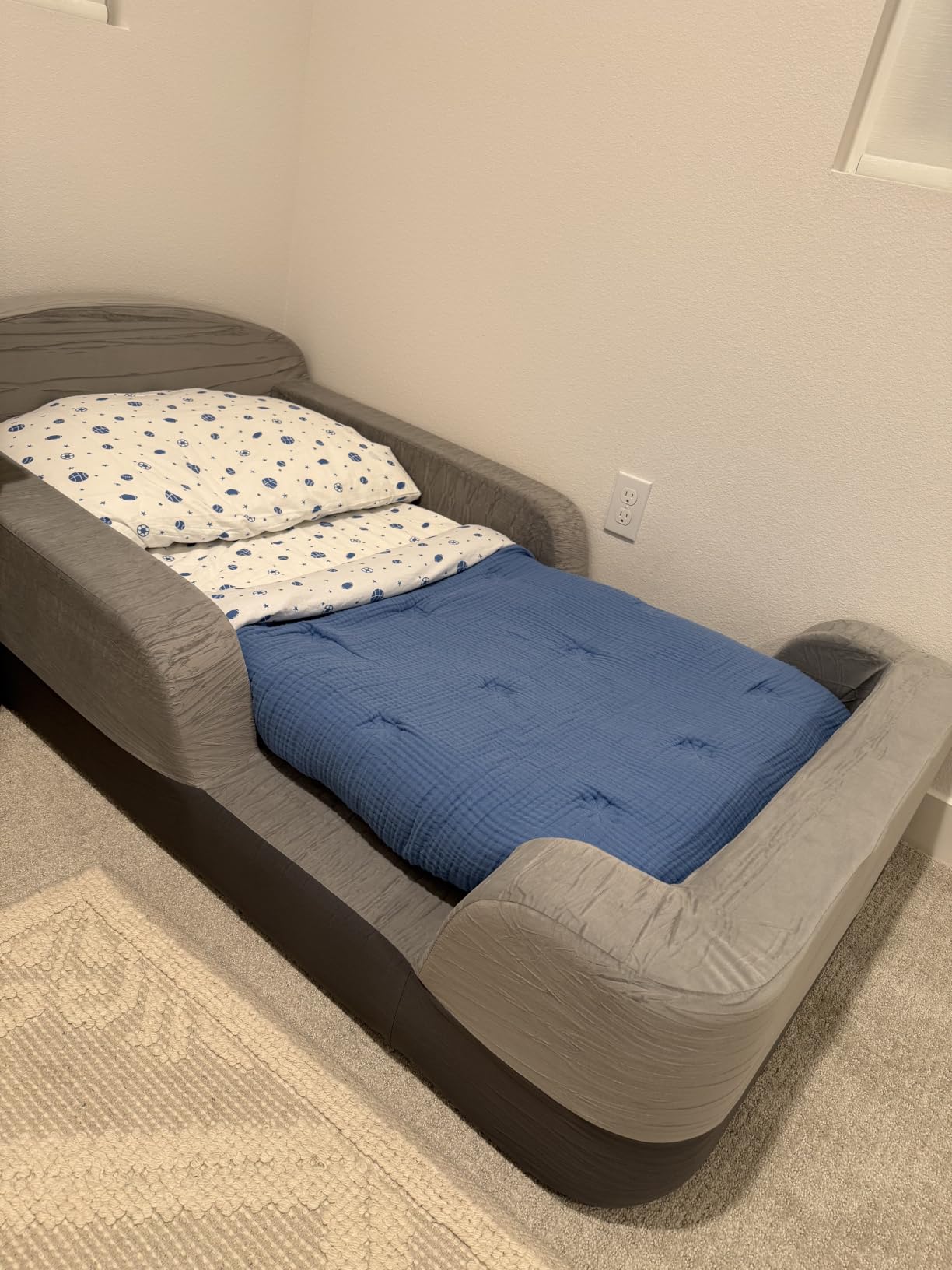ENITYA Toddler Floor Bed with Mattress Included, No Assembly Needed customer photo 2