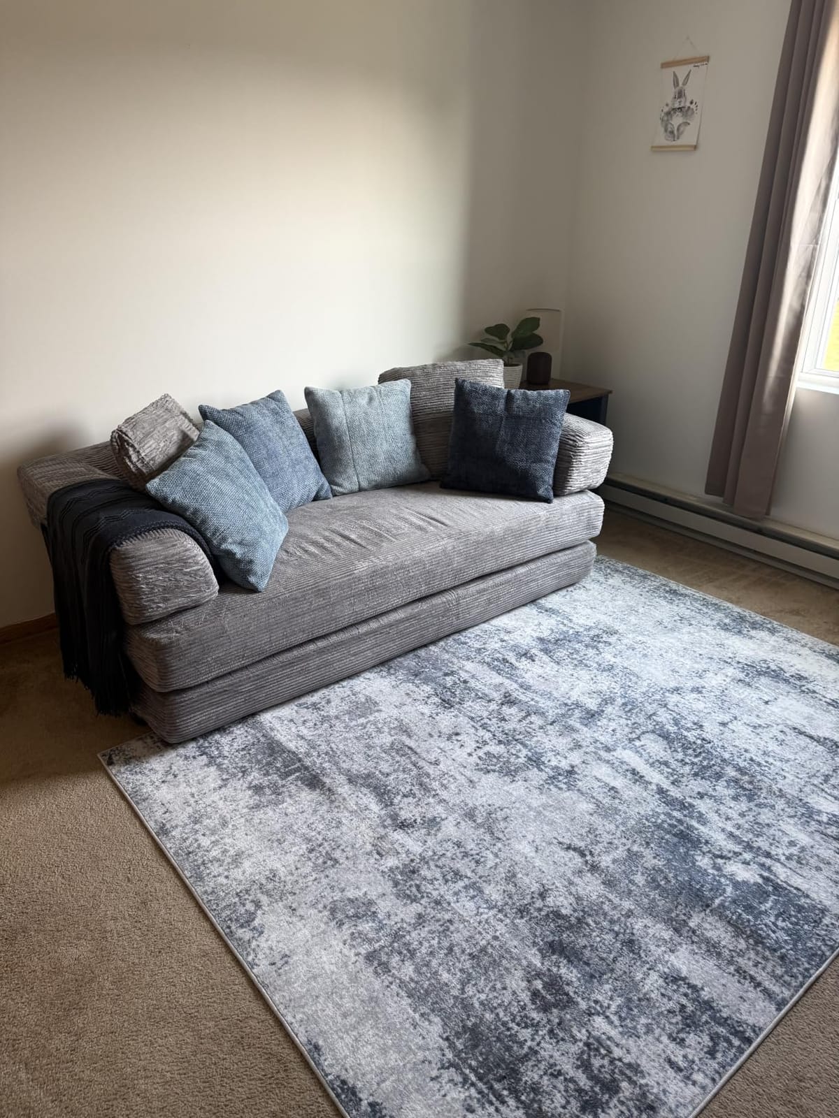 5-in-1 Convertible Futon Sofa Bed, Boneless Couch Loveseat Sleeper Sofa | Corduroy Boneless Couch for Living Room, Floor Modular Futon Couch, 70