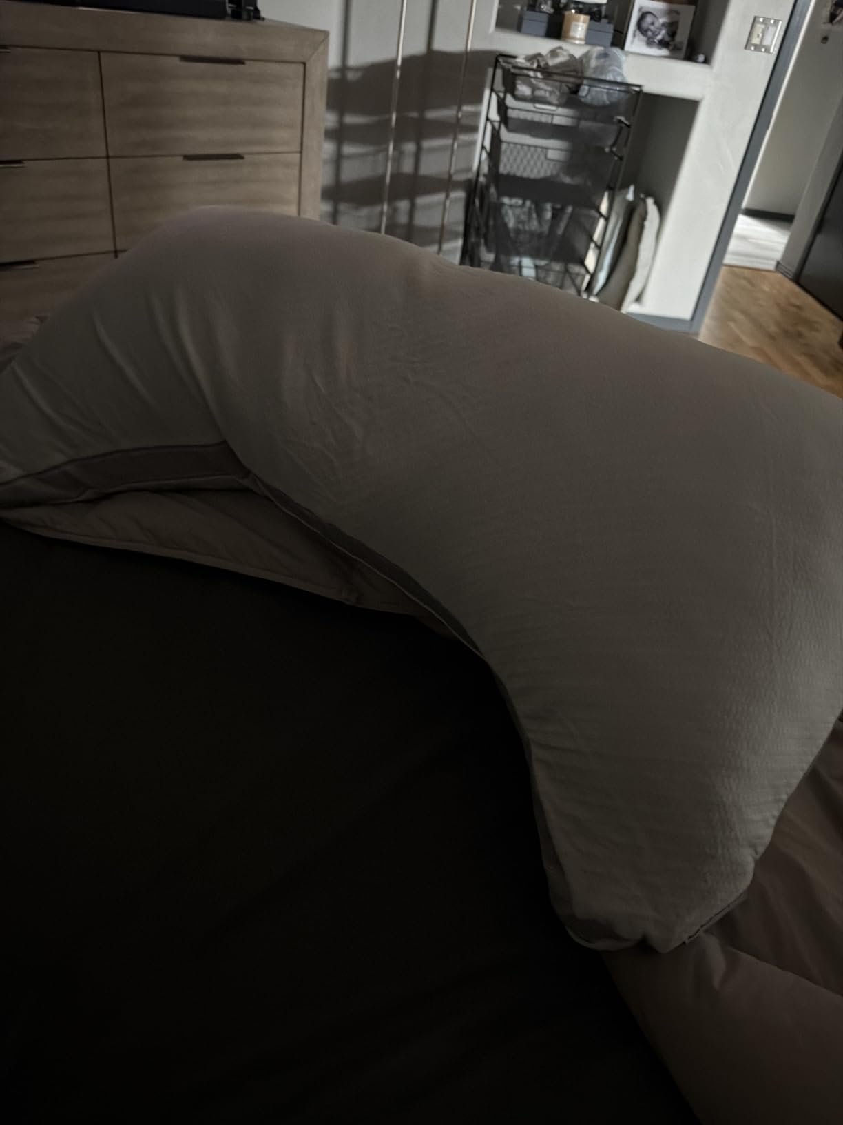 Coop Home Goods Eden Crescent Bed Pillow for Side & Back Sleepers, Queen Size, Adjustable Medium Soft Memory Foam Pillow with Cooling Gel & Ergonomic Crescent Shape, CertiPUR-US/GREENGUARD Gold customer photo 2