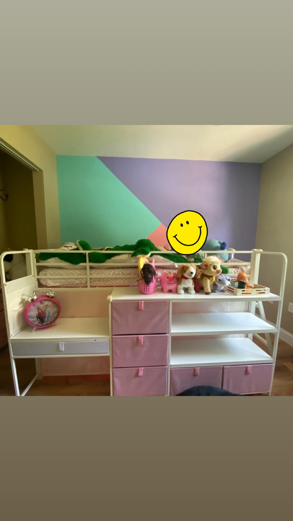 Low Twin Loft Bed with Desk,6 Storage Drawers,Led Lights & Kids Secret Base customer photo 1