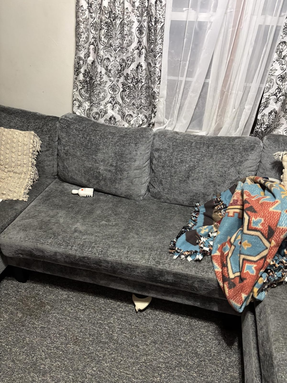 U-Shaped Sectional Couches for Living Room | 112 Inch Modern Sectional Couch | Warm White Chenille Sofa customer photo 1